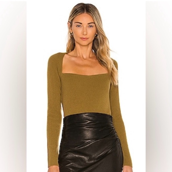 The Sei Womens Square Neck Wool & Cashmere-Blend Plum Sweater Top - Picture 9 of 11